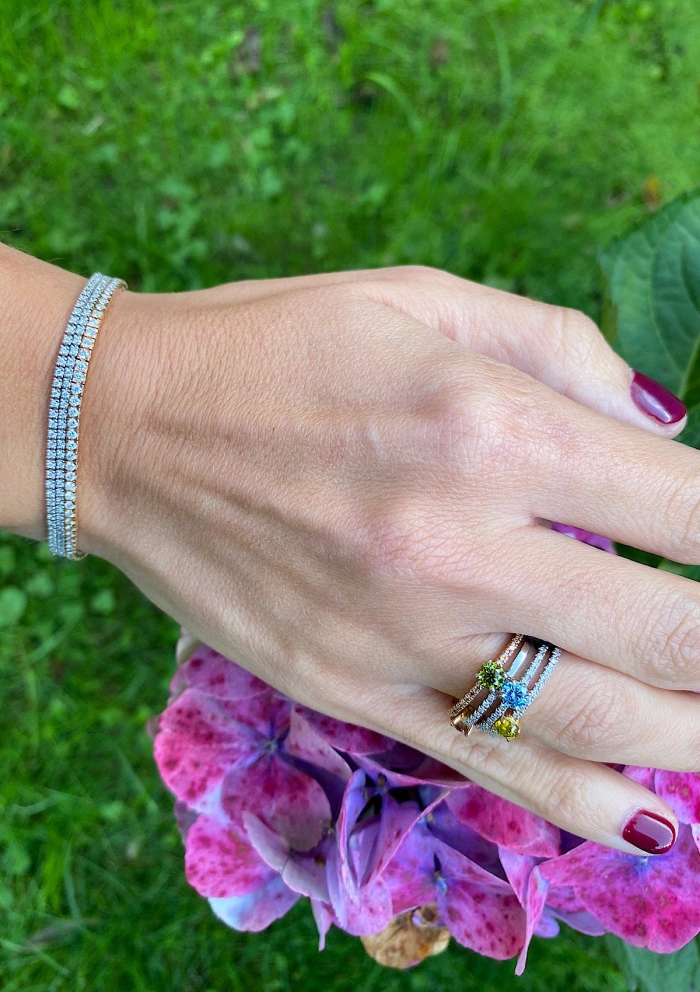 Pulsera MINI RIVIÊRE 1.2 en oro 18K y diamantes|Pulseras|Godiam Alta Joyería