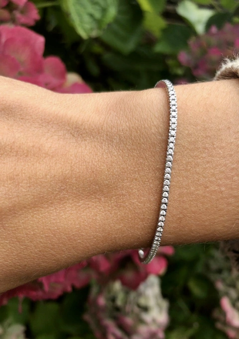 Pulsera MINI RIVIÊRE 1.4 en oro 18K con diamantes|Pulseras|Godiam Alta Joyería