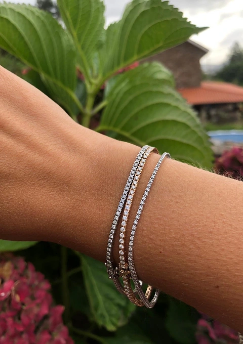 Bracelet MINI RIVIÊRE 1.4 en or 18K avec diamants