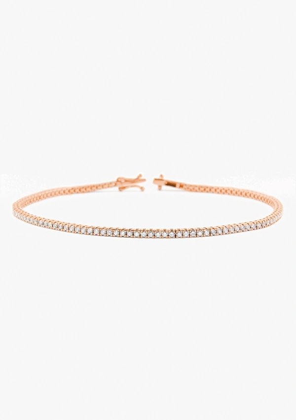 1.6 MINI RIVIÊRE 18K gold with brilliant cut diamonds tennis bracelet