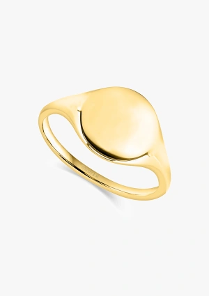 Bague ROUND SIGNET en or jaune 18 carats.