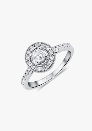GIRALDA 18K white gold with brilliant cut diamonds ring 2