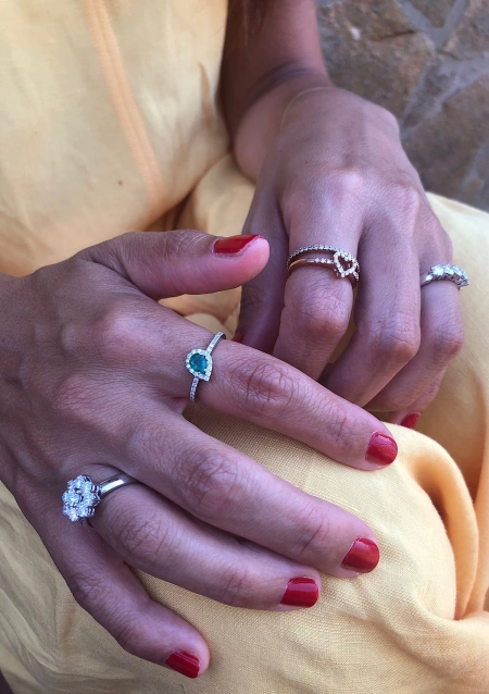 Anillo COEUR en oro rosa de 18K con diamantes|Anillos de Compromiso|Godiam Alta Joyería