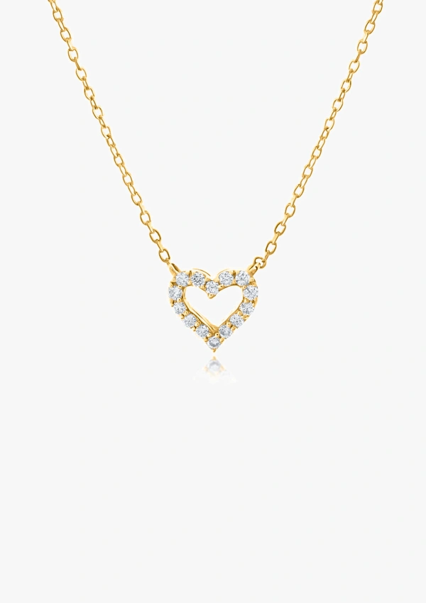 COEUR 18K gold with brilliant cut diamonds pendant