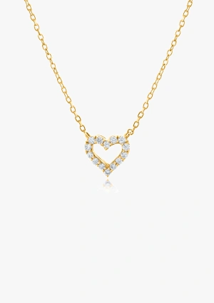 Colgante COEUR en oro de 18K con diamantes talla brillante