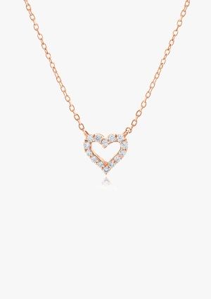 Colgante COEUR en oro de 18K con diamantes talla brillante 2