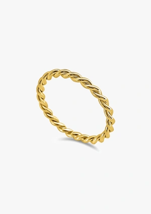 Bague alliance TRENZA en or jaune 18 carats