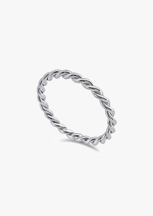 Bague alliance TRENZA en or blanc 18 carats