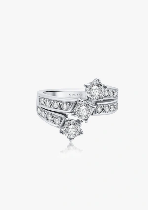 Bague ANNA en or blanc 18 carats avec diamants taille brillant