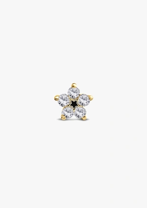 Boucles d'oreilles 5 PETALS en or 18 carats et diamants. 2