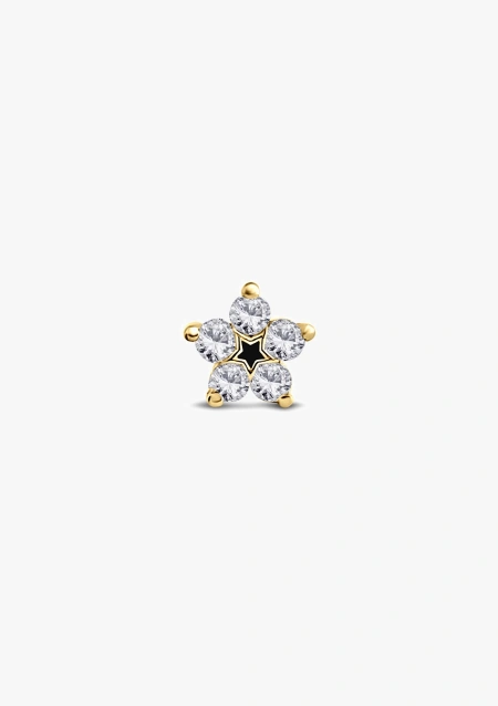 Pendientes 5-PETALS en oro de 18K y diamantes|1/2 Pendientes|Godiam Alta Joyería