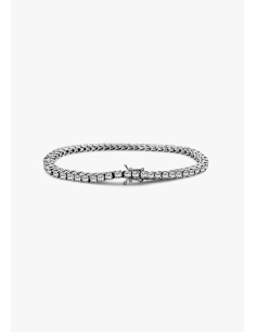 Pulsera AISHA Grand Riviêre en oro blanco 18K y diamantes.