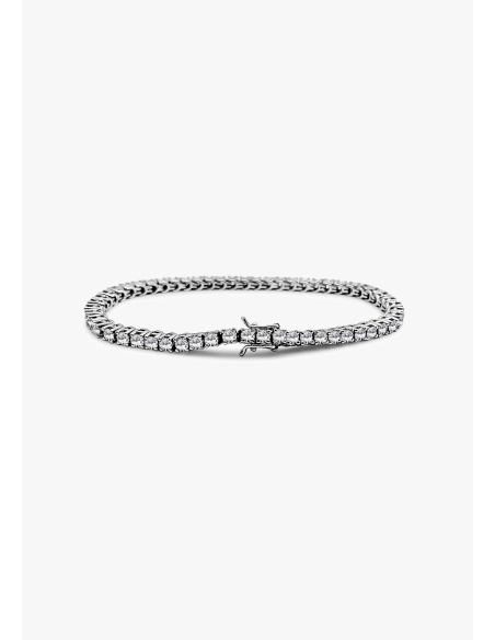Bracelet AISHA Grand Riviêre en or blanc 18K et diamants.