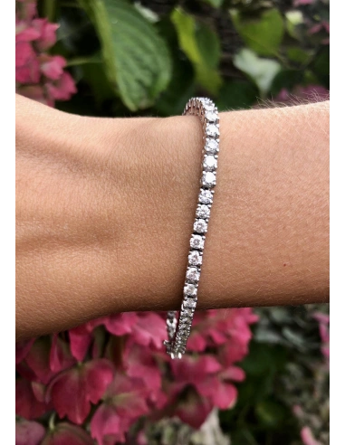 Pulsera AISHA Grand Riviêre 3.0 en oro blanco 18K y diamantes|Pulseras|Godiam Alta Joyería