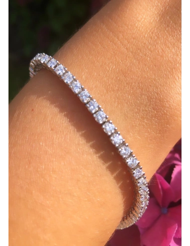 Pulsera AISHA Grand Riviêre 3.0 en oro blanco 18K y diamantes|Pulseras|Godiam Alta Joyería