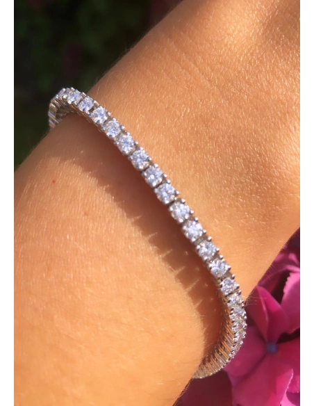 Pulsera AISHA Grand Riviêre 3.0 en oro blanco 18K y diamantes|Pulseras|Godiam Alta Joyería