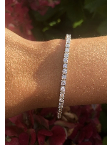 Pulsera AISHA Grand Riviêre 3.0 en oro blanco 18K y diamantes|Pulseras|Godiam Alta Joyería