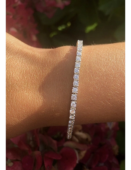 Pulsera AISHA Grand Riviêre 3.0 en oro blanco 18K y diamantes|Pulseras|Godiam Alta Joyería