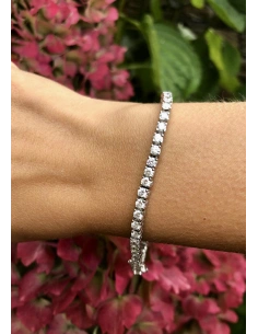 Pulsera AISHA Grand Riviêre en oro blanco 18K y diamantes. 2