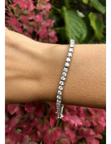 Pulsera AISHA Grand Riviêre 3.0 en oro blanco 18K y diamantes|Pulseras|Godiam Alta Joyería