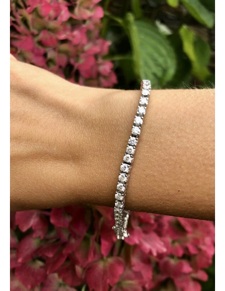 Pulsera AISHA Grand Riviêre 3.0 en oro blanco 18K y diamantes|Pulseras|Godiam Alta Joyería