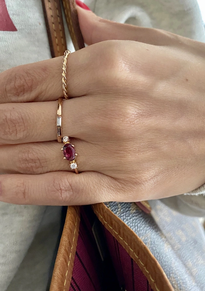 Alianza EVA en oro rosa 18K y diamante|Alianzas de Boda|Godiam Alta Joyería Alianza EVA en oro rosa 18K y diamante|Alianzas de Boda|Godiam Alta Joyería