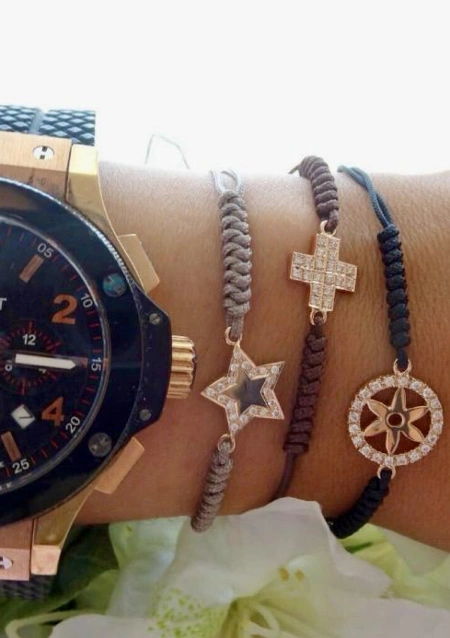 Pulsera ONS en oro rosa de 18K y diamantes|Pulseras|Godiam Alta Joyería