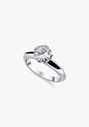 CORUÑA 18K white gold 1,22 ct. diamond solitaire ring.