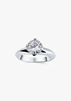 CORUÑA 18K white gold 1,22 ct. diamond solitaire ring. 2