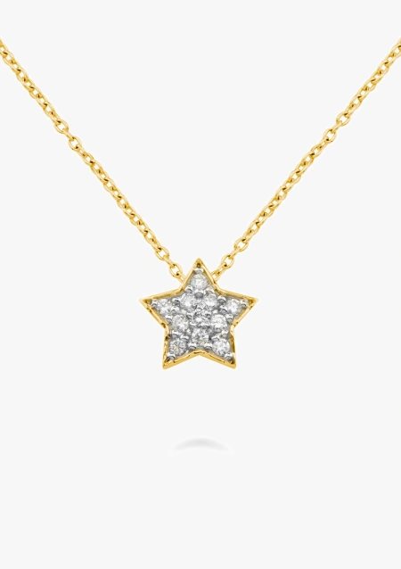 Pendentif ESTRELLA en or 18K et diamants taille brillant.