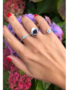 Anillo sello OVAL SIGNET en oro blanco de 18 quilates 2