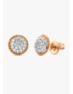 Brincos PILAR em ouro de 18 quilates e pavé de diamantes. 2