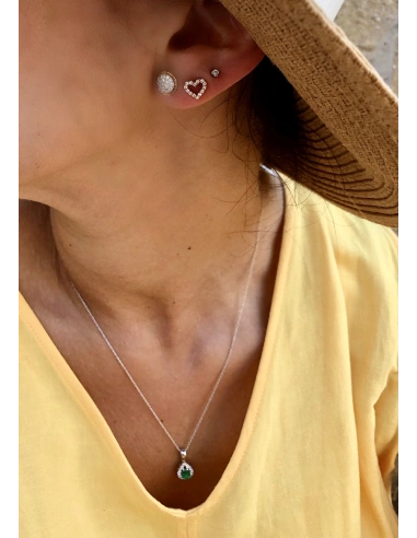 Boucles d'oreilles PILAR or 18K et diamants taille brillant.