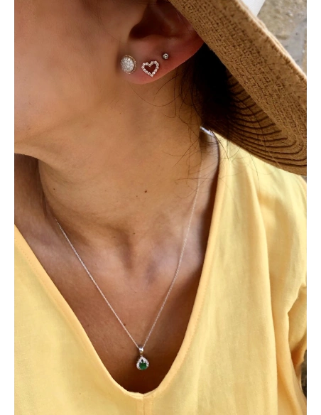 Boucles d'oreilles PILAR or 18K et diamants taille brillant.