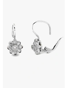 Boucles d'oreilles MARGARITA MIDI or blanc 18K et diamants.