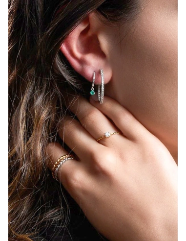 Anel TWISTY em ouro amarelo de 18 quilates e diamante.