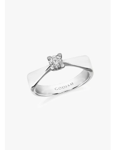 Bague solitaire ITZÁ en or blanc 18 carats et diamant taille brillant 2