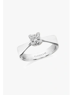 ITZÁ 18K white gold with brilliant cut diamonds solitaire ring 2
