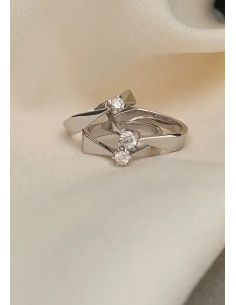 ITZÁ 18K white gold with brilliant cut diamonds solitaire ring 2