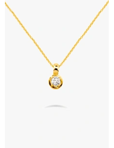 ZAHARA 18K yellow gold brilliant cut diamond Pendants Collection