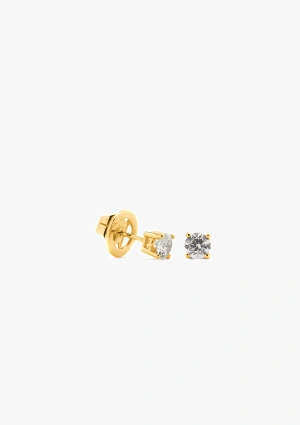 FOUR SEASONS 18K yellow gold brilliant cut diamond stud earrings