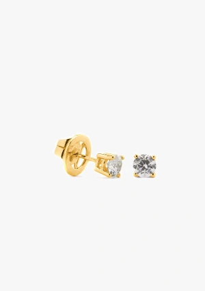 FOUR SEASONS 18K yellow gold brilliant cut diamond stud earrings 2