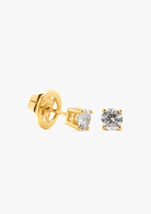 FOUR SEASONS 18K yellow gold brilliant cut diamond stud earrings 2