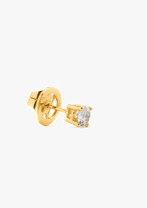 FOUR SEASONS 18K yellow gold brilliant cut diamond stud earrings 2