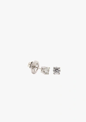 FOUR SEASONS 18K white gold brilliant cut diamond stud earrings