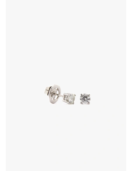 FOUR SEASONS 18K white gold brilliant cut diamond stud earrings