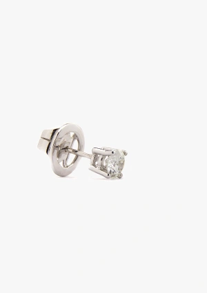 FOUR SEASONS 18K white gold brilliant cut diamond stud earrings 2