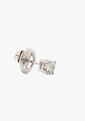 FOUR SEASONS 18K white gold brilliant cut diamond stud earrings 2