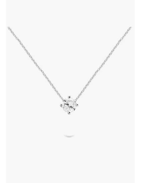 FOUR SEASONS 18K white gold with diamond chain pendant.