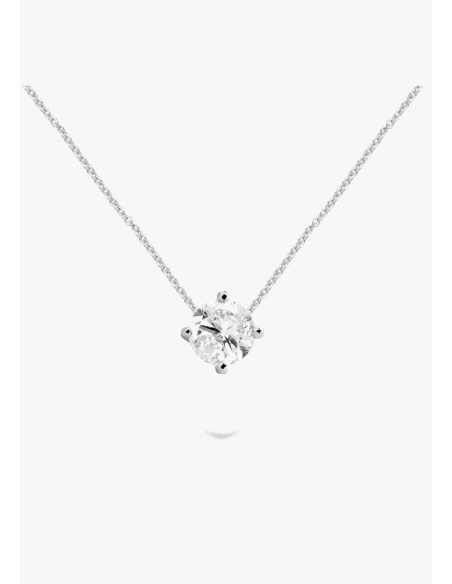 Pendentif FOUR SEASONS en or blanc 18 carats et diamant.